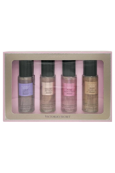 Victoria's Secret The Best Of Shimmer Işıltılı Vücut Spreyi Hediye Seti 4x75ML ürün görseli 1