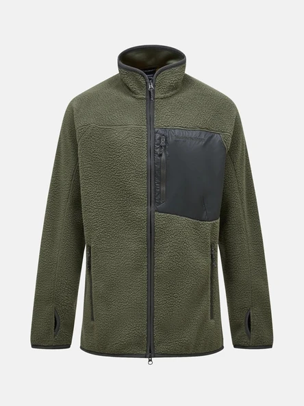 Peak Performance M Pile Zip Jacket Erkek Polar - Resim 5