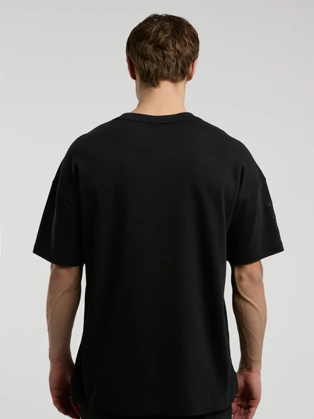 Ever Relaxed Oversize Siyah Erkek Tişört - Resim 5