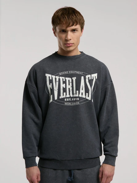 Everlast Authentic Boxing Oversize Antrasit Erkek Sweatshirt ürün görseli 1