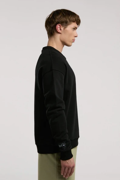 Ever Essentials Comfort Siyah Erkek Sweatshirt - Resim 3
