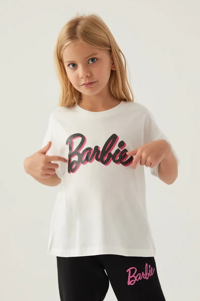 Barbie Barbie Kız Çocuk T-Shırt Süprem  Kumaş ürün görseli 1