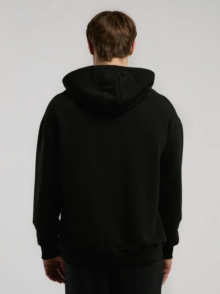 Ever Classics Comfort Siyah Kapüşonlu Erkek Sweatshirt - Resim 10