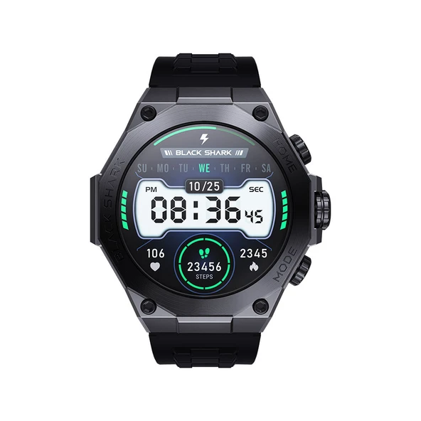 Black Shark S1 Pro Akıllı Saat Siyah (Resmi Distribütör Garantili) ürün görseli 1