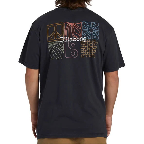 Billabong Reflections  Tees Blk Erkek Tişört - Resim 4