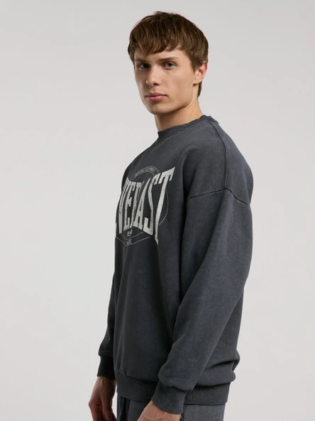 Everlast Authentic Boxing Oversize Antrasit Erkek Sweatshirt - Resim 3