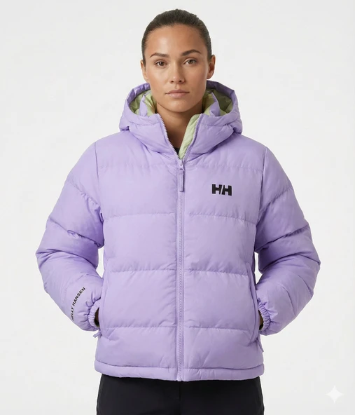 HELLY HANSEN Yu 23 Reversible Puffer Kadın Mont - Resim 4