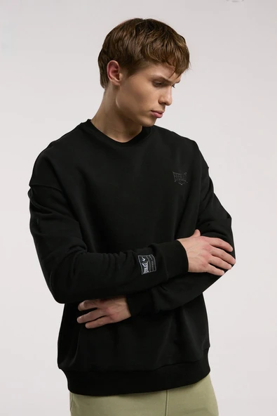 Ever Essentials Comfort Siyah Erkek Sweatshirt - Resim 2