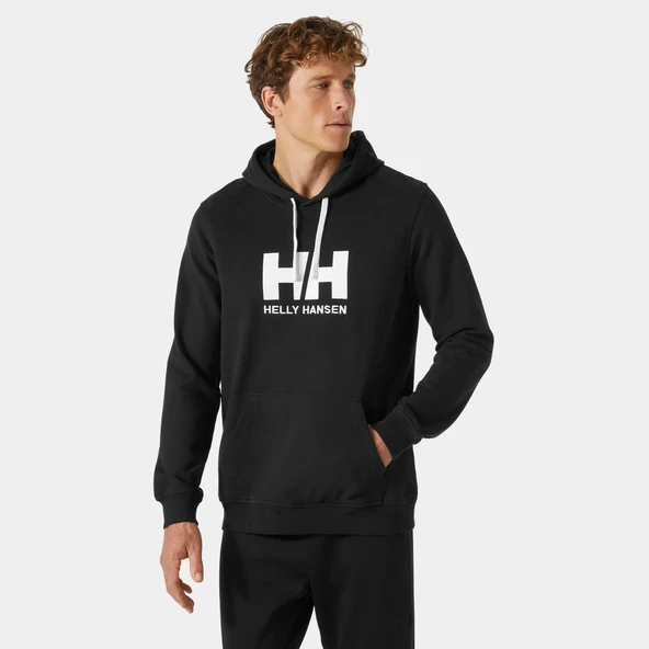 HELLY HANSEN Logo Kapişonlu Erkek Hoodie Sweatshirt ürün görseli 1