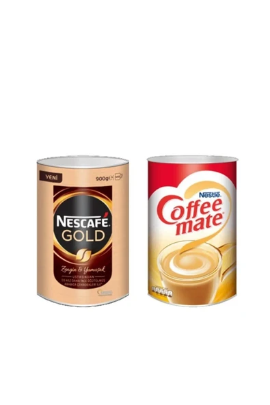 Nescafe Gold 900gr Teneke Granül Kahve + Coffee Mate 2kg Teneke ürün görseli 1