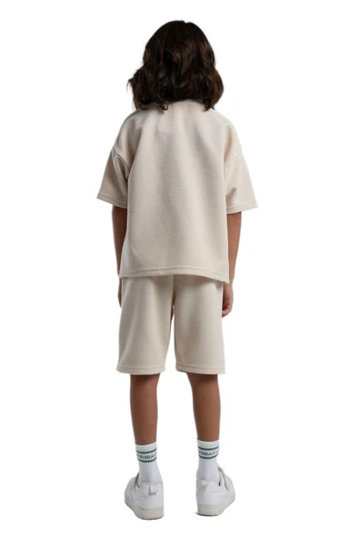 Rolypoly Erkek Çocuk Bermuda Takım Ottoman Örme Kumaş - Resim 4