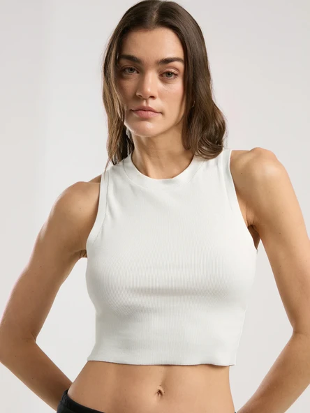 Ever Relaxed Rib Kadın Thick-Strapped Atlet TW0024 - Resim 2