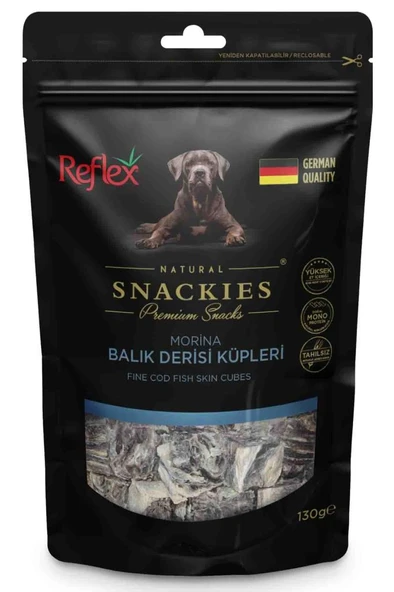 Reflex Snackies Morina Balık Derisi Küpleri Köpek Ödül Maması 130 Gr ürün görseli 1