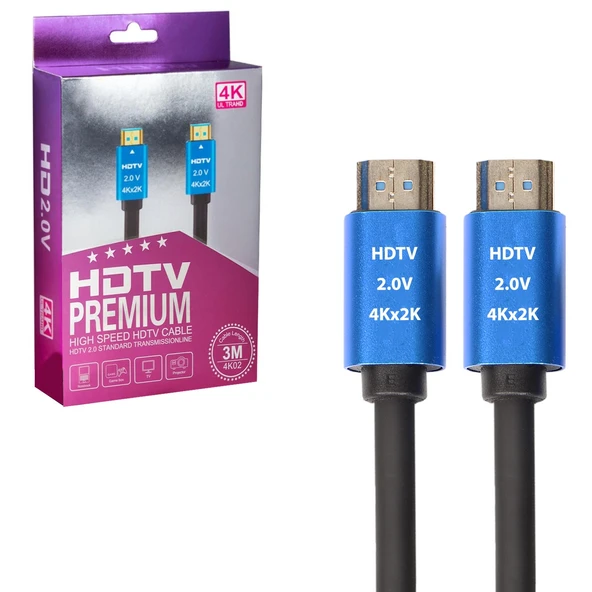 Seenergy Hdmı Kablo Gold 2.0V 2K 4K Hdtv 3Mt Se-3M4K ürün görseli 1