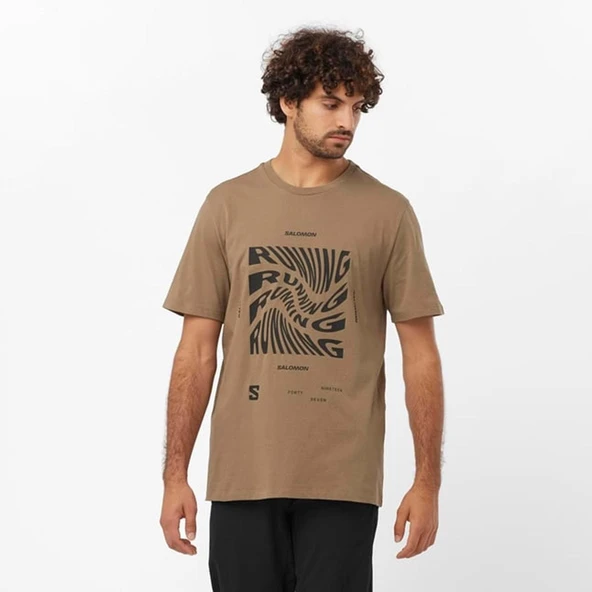 Salomon Running Graphic Ss Tee Erkek Kısa Kollu T-Shirt ürün görseli 1