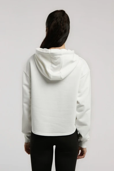 Ever Classics Wmn Beyaz Kadın Kapüşonlu Sweatshirt - Resim 4