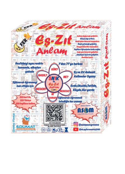 EŞ ZIT ANLAM KUTU OYUNU AYFERCİK - Resim 2