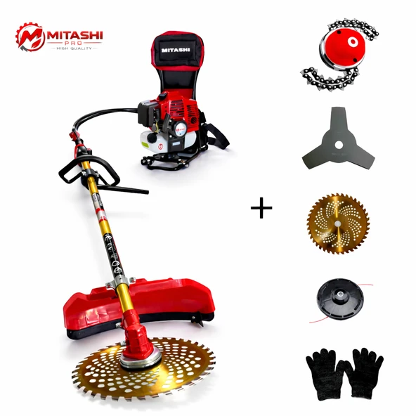 Mitashi Pro High Quality Benzinli Sırt Tırpan Çim Biçme Makinesi ve Aparatlar ürün görseli 1