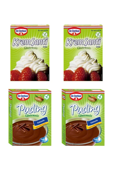 Dr. Oetker Glutensiz Krem Şanti-puding 2+2 Set ürün görseli 1