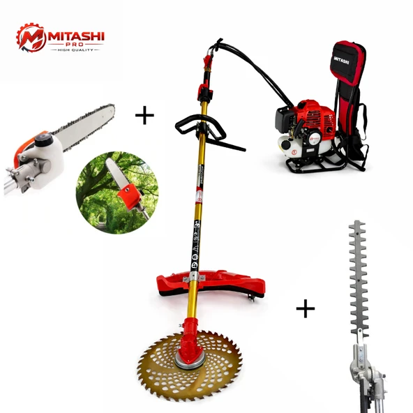 Mitashi Pro High Quality Benzinli Sırt Tipi Motorlu Tırpan / Full Aparat Seti ürün görseli 1
