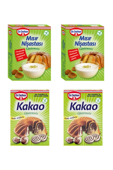Dr. Oetker Glutensiz Mısır Nişastası-kakao 2+2 Set ürün görseli 1