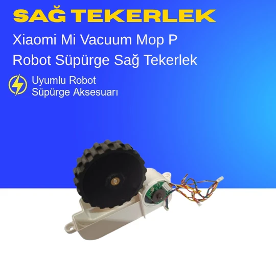 Xiaomi Mi Vacuum Mop P Robot Süpürge Beyaz Sağ Tekerlek ürün görseli 1