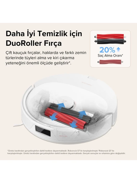 Roborock Q8 Max Beyaz Akıllı Robot Süpürge - Resim 2