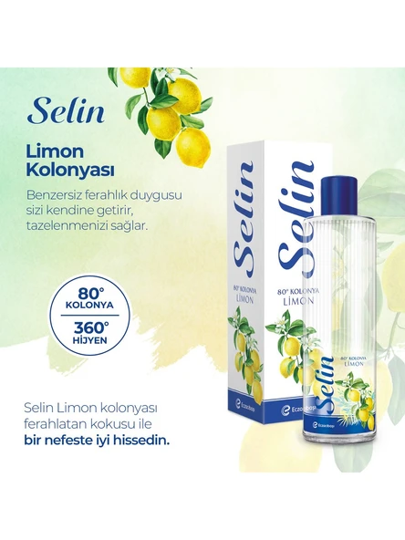 Selin Nemlendiricili LİMON Kolonya 400 ml ürün görseli 1