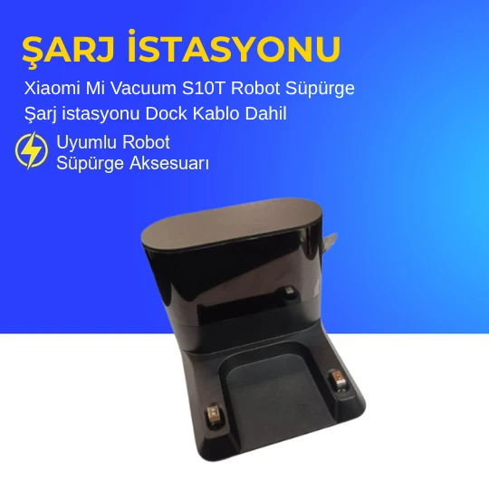 Xiaomi Mi Vacuum S10T Robot Süpürge Şarj istasyonu Dock Kablo Dahil ürün görseli 1