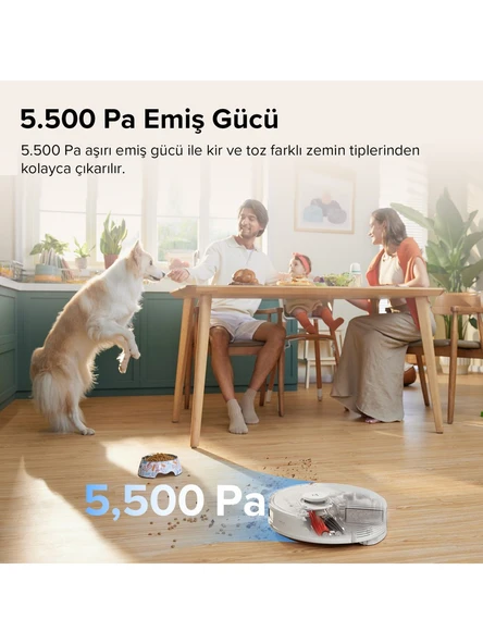 Roborock Q8 Max Beyaz Akıllı Robot Süpürge - Resim 3