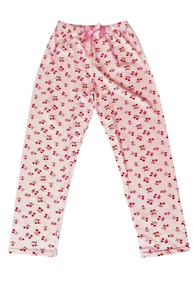 Beli Lastikli Mevsimlik Viskon Penye Pantolon Pembe ürün görseli 1
