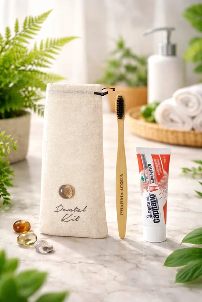 Dental Kit -Pharma Acqua Bambu Diş Fırçası + Pasta Del Capitano Fresh Breath Diş Macunu 75 ml ürün görseli 1