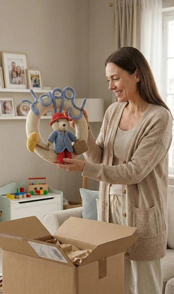 Wellgro Cuddly Amigurumis Ayıcık Çocuk Odası Kapı & Duvar Süsü ürün görseli 1