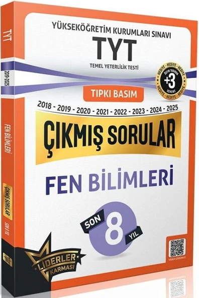 TYT Fen Bilimleri Son 8 Yıl Çıkmış Sorular 2018 2025 Liderler Karması ürün görseli 1