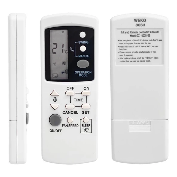Fujicool İle Uyumlu GZ-1002B-E3 Klima Kumandası ürün görseli 1