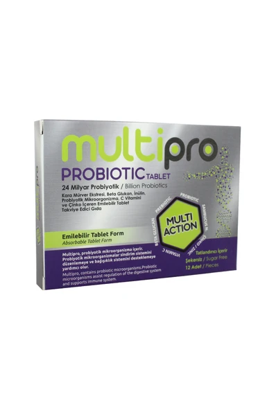 MULTİPRO Probıyotık Emılebılır 12 Tablet ürün görseli 1