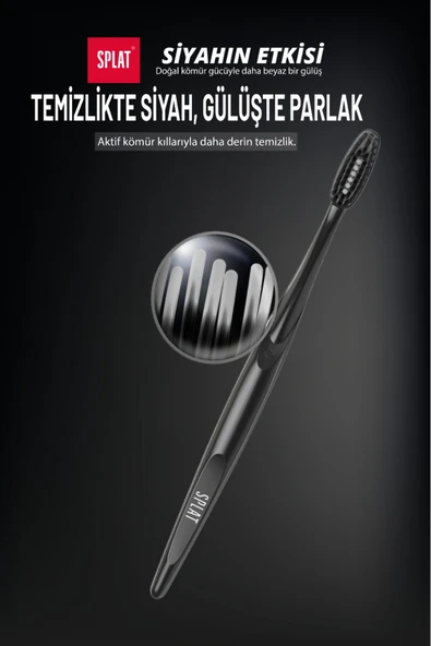 SPLAT Blackwood Medium Diş Fırçası - Resim 4