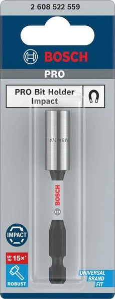 Bosch Pro Impact 1/4 75 mm Bits Uç Uzatma Adaptörü - Resim 2