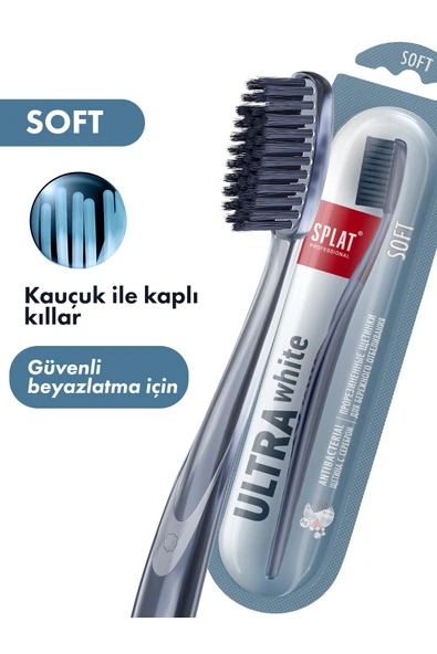 SPLAT Ultra White Soft Profesyonel Kauçuk Kaplı Yumuşak Kıllar Beyazlatıcı Diş Fırçası 2500 Kıl ürün görseli 1