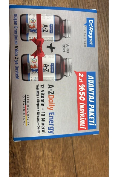 DR WAGNER DR. WAGNER A-Z DAİLY ENERGY 30+30 TABLET- 2'Lİ AVANTAJ PAKET ürün görseli 1