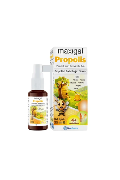 MAXİGAL Propolisli Ballı Boğaz Spreyi 30 ml ürün görseli 1