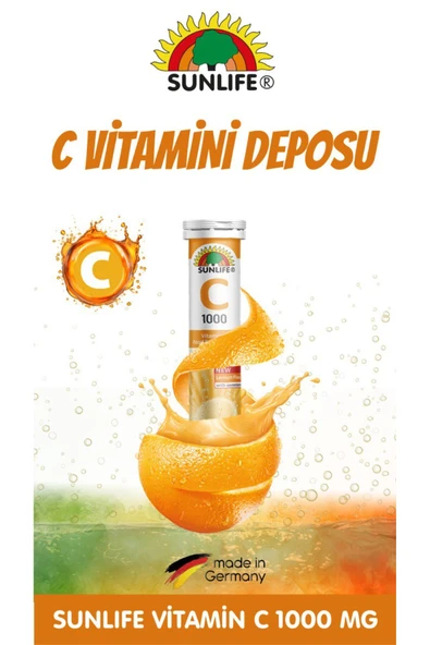 SUNLİFE Vitamin C - 1000mg - Resim 3