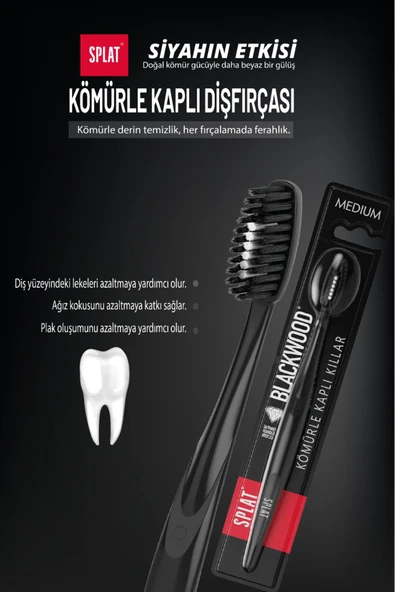 SPLAT Blackwood Medium Diş Fırçası - Resim 2