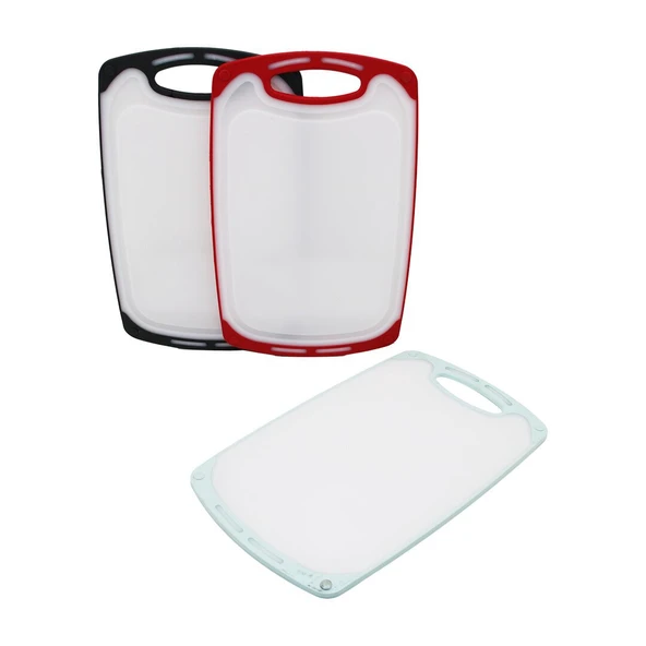 40X24CM  BÜYÜK  PLASTİK  KESİM PANOSU  KAYMAZ SİLİKON KENARLIK - 10MM KALINLIK GO53/01320 ürün görseli 1