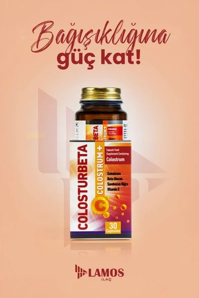 LAMOS İLAÇ COLOSTURBETA KOLOSTRUM İÇEREN MULTİVİTAMİN 30 KAPSÜL ürün görseli 1