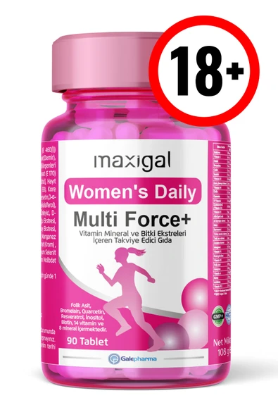 MAXİGAL Women’s Daily Multi Force + Vitamin, Mineral ve Bitki Ekstreleri İçeren Takviye Edici Gıda ürün görseli 1