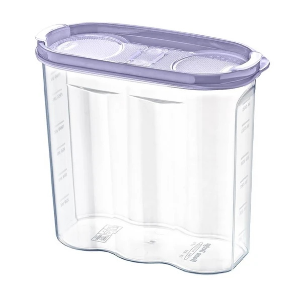 2 Kapaklı Ölçekli Erzak Kuru Gıda Saklama Kutusu Kabı - 1,7 Litre - SA935 GO53/01505 ürün görseli 1