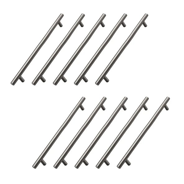 (10 Adet) Titanyum Renk 192mm 19,2cm Metal Mobilya Mutfak Dolap Çekmece Dolabı Kulbu Kulpu Kulpları ürün görseli 1