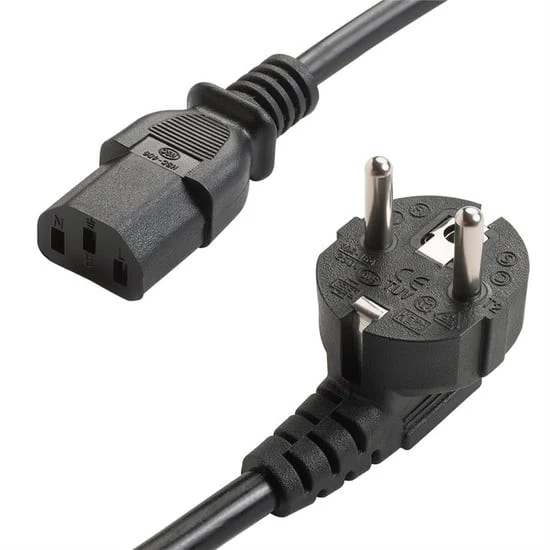 PowerMaster PM-568 1.5 Metre PC Power Güç Kablosu 3x1mm IEC-60320 C13 (Dişi) - Schuko/Tip F (Erkek) Fiş Uçlu ürün görseli 1