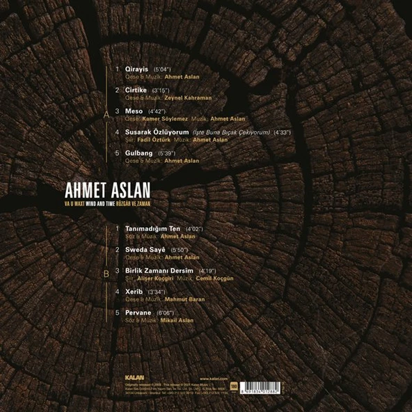 Ahmet Aslan Rüzgar Ve Zaman - Plak - Resim 2